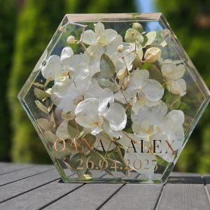 buchet mireasa hexagon